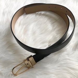 NWOT Calvin Klein Black Tan Leather Reversible Belt